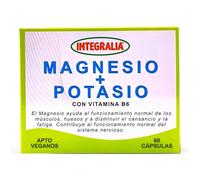 Integralia Magnesio y Potasio 60 Cápsulas - Suplemento para Reducir Fatiga, Apoyo Muscular y Nervioso, Reforzado con Magnesio y Potasio para Energía Diaria - Apto para Veganos