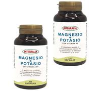 Integralia Magnesio y Potasio - Pack Ahorro 2 x 120 Cápsulas - Suplemento Mineral con Vitamina B6 - Para Reducir el Cansancio y la Fatiga - Formato Bote