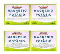 Integralia Magnesio y Potasio - Pack Ahorro 4 x 60 Cápsulas - Suplemento para Reducir Fatiga, Apoyo Muscular y Nervioso, Reforzado con Magnesio y Potasio para Energía Diaria - Apto para Veganos