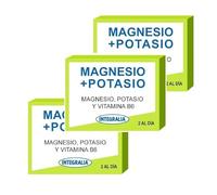 Integralia Magnesio y Potasio - Suplemento para Reducir Fatiga, Apoyo Muscular y Nervioso, Reforzado con Magnesio y Potasio para Electrólitos y Energía Diaria, Vegan Friendly. PACK AHORRO 3 PACKS