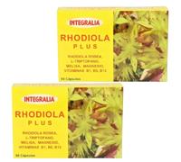 Integralia Rhodiola Plus - Pack Ahorro 2 x 60 cápsulas - Con L-Triptófano 375mg, Rhodiola Rosea 150mg, Melisa 40mg, Vitaminas B1, B6 y B12 - Ayuda al Funcionamiento Normal del Sistema Nervioso