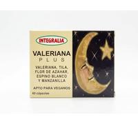 Integralia Valeriana Plus 60 Cápsulas | Con Valeriana, Tila, Flor de Azahar, Espino Blanco y Manzanilla | Complemento Alimenticio para Relajación y Descanso