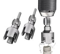 Integrated Internal & External Pipe Threading Tool, Pipe Thread Cutting Tool, PVC Pipe Threading Drill Bit - 1/2" and 3/4" (DN15 / DN20) Sizes for Standard PVC Pipes