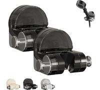 Integrated Suction Cup Shower Rack, Wall Mounted Non-Perforated Shower Fixture, Universal No-Drill Adjustable Removable Shower Head Holder Drill Free Glue (Dark Gray,2Pcs)