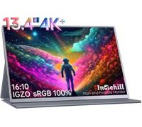 Intehill 4K Portable Monitor for Laptop, 3840x2400 Portable IGZO Display 16:10, 100% sRGB USB-C HDMI External Display with Speakers, Travel Monitor Second Screen with Magnetic Protective Cover, U13NA