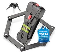 INTEKIN Candado Bicicleta Plegable 75 cm con Soporte, Antirrobo Candado Plegable con Eslabones de Acero, Compacto Plegable, Adecuado para Bicicleta, Moto, Scooter Eléctrico