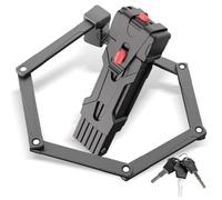 INTEKIN Candado Bicicleta Plegable 95 cm con Soporte, Antirrobo Candado Plegable con Eslabones de Acero, Compacto Plegable, Adecuado para Bicicleta, Moto, Scooter Eléctrico