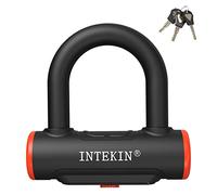 INTEKIN Candado en U para Bicicleta, Alta Seguridad Antirrobo Con Soporte de Montaje, 16 mm Con Llave para Motocicleta, Scooter, Puerta