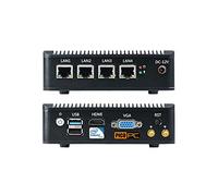 Intel Celeron Quad Core J1900 4 LAN PICO PC con interfaz 4G SIM, Router HDMI NIC Firewall sin ventilador Mini PC computadora de escritorio (4G, 8 GB de RAM / 60 GB SSD)