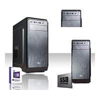 INTEL QUAD Core - Ordenador de sobremesa de 2,50 GHz, licenciado Windows 10 PRO 64 BIT, memoria RAM original 8 GB SSD 240 GB, WIFI MB MICRO ATX con carcasa VGA USB, ATX, fuente de alimentación de 500