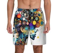 Inteligencia Artificial cerebro impresión hombres elegante funcionalidad bañadores transpirable playa Pantalones cortos surf gimnasio pesca