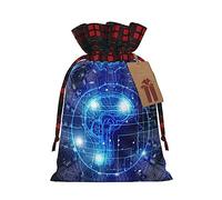 Inteligencia artificial con estampado cerebral con cordones de regalo de Navidad, bolsas de dulces para suministros de fiesta de vacaciones