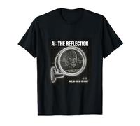 Inteligencia Artificial Espejo Datos Self Cyberpunk Large AI Camiseta