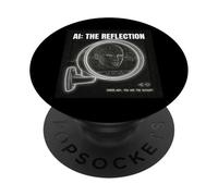 Inteligencia Artificial Espejo Datos Self Cyberpunk Large AI PopSockets PopGrip Adhesivo