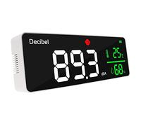 Inteligente Decibel Metro Largo Coloreado LED Pantalla Monitor Sonido Nivel Ensayador 30dB a 130dB Rango La Temperatura 10~50°C Humedad Medición
