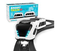 Intelino J-1 Smart Train Kit de Inicio - El Tren y Robot de Juguete Que Enseña a Codificar con Juegos - Compatible con el Tren de Madera - Funciona sin Pantalla y Conectado a la App - Edad 3+