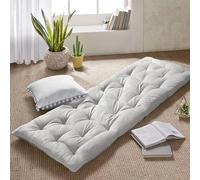 Intelligent Design Edelia - Cojín Plegable de felpilla de poliéster Ligero, para meditación, Juegos, Yoga, Lectura, con Envoltura de Viaje, 74 x 27 Pulgadas, Color Gris