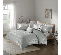 Intelligent Design - Juego de Funda de edredón con Estampado metálico Raina