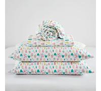 Intelligent Design Juego de sábanas de Franela de algodón 100% Suave, Transpirable, con Estampado Festivo y Adorable, sábana de Bolsillo Profundo para colchones de hasta 16 Pulgadas, tamaño Queen,