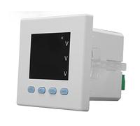 Intelligent Digital Voltmeter, 3 Phase White ABS Flame Retardant Electricity Usage Monitor High Precision Digital Ammeter Watt Meter for Home AC220V