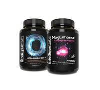 Intelligent Labs Pack 2-en-1: MagEnhance (Magtein L-Treonato, Glicinato, Taurato) y Omega-3 Triglicérido (2250mg). Suplemento para la Salud Cerebral, Cardiovascular y Vitalidad Diaria.