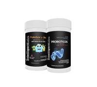 Intelligent Labs Pack 2-en-1: Probióticos Adultos (50 Mil Millones UFC) y Niños (6 Mil Millones UFC). Con Prebióticos, 60 Porciones. Suministro para 60 Días. Refuerzo de la Flora Intestinal. (189 cara