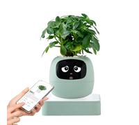 Intelligent Planter - Interactive AI Plant Pot for Indoor Decor, Cute Small Cactus Container with Playful Expressions and Self-Watering Technology, Ideal for Home Bedroom Balcony Apartment Holid