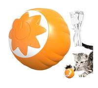 Intelligenter Elektrischer Katzenball - Elektrisches Rollendes Katzenspielzeug, Smart-Ball-Katzenspielzeug | Katzenspielzeug Mit Rollender Kugel in Kürbisform, Bissfester Haustierball Linderung Gegen