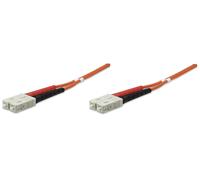 Intellinet 0.5m SC M/M cable de fibra optica OM2 Naranja