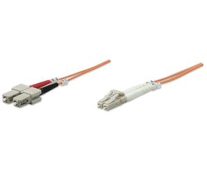 Intellinet 1.0m LC-SC M/M cable de fibra optica 1 m OM1 Naranja