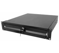 Intellinet 19" Lockable 2U Drawer, 466mm Deep, Black