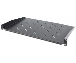 Intellinet 19" Perforated Shelf, 1U, 300mm Front-Mountable Black - 714884