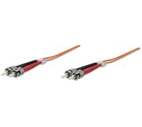 Intellinet 2.0m ST M/M cable de fibra optica 2 m OM2 Naranja