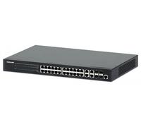 INTELLINET 24 Port Gigbit PoE+ Switch mit 4 SFP-Ports