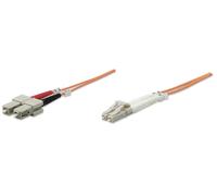 Intellinet 3.0m LC-SC M/M cable de fibra optica 3 m OM1 Naranja