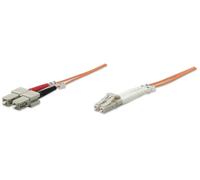 Intellinet 3.0m LC-SC M/M cable de fibra optica 3 m OM2 Naranja