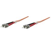 Intellinet 3.0m ST M/M cable de fibra optica 3 m OM2 Naranja