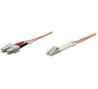 Intellinet 470377 cable de fibra optica 2 m LSZH OM2 LC SC Naranja - Cable de fibra óptica (2 m, LSZH, OM2, LC, SC, Naranja)