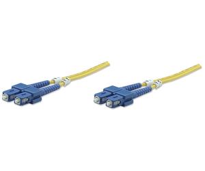 Intellinet 470605 Glasfaser LWL Fiber Optic Kable Duplex SC/SC (9/125) OS2 1m ge