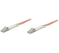 Intellinet 5.0m LC M/M cable de fibra optica 5 m OM1 Naranja