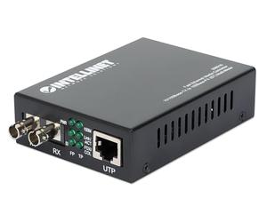 Intellinet 506519 - Convertidor de Red (100 Mbit/s, 100Base-TX, ST, 70 x 107 x 26 mm), Negro