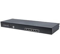 Intellinet 507882 Modular de 8 Port KVM Switch con CAT5 de/VGA Interfaz Negro