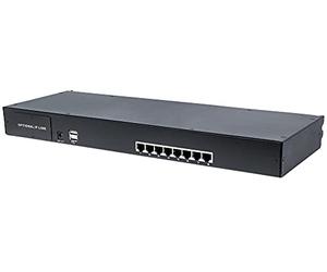 Intellinet 507882 Modular de 8 Port KVM Switch con CAT5 de/VGA Interfaz Negro