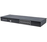 Intellinet 507899 Modular de 16 Port KVM Switch con CAT5 de/VGA Interfaz Negro