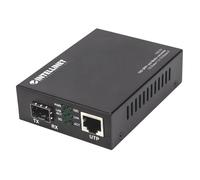 Intellinet 508193 Convertidor de Medios SFP+ a RJ45 10G, 10GB-T a 10GB-R, 10 GbE, 1 Puertos 10GB SFP+ y 1 RJ45, Velocidad hasta 10000 Mbit/s, 100 m, Negro