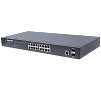 Intellinet 561198 switch Gestionado L2+ Gigabit Ethernet (10/100/1000) Negro 1U Energía sobre Ethernet (PoE) - Switch de red (Gestionado, L2+, Gigabit Ethernet (10/100/1000), Energía sobre Ethernet (PoE), Montaje en rack, 1U)