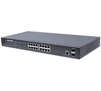 Intellinet 561198 switch Gestionado L2+ Gigabit Ethernet (10/100/1000) Negro 1U Energía sobre Ethernet (PoE) - Switch de red (Gestionado, L2+, Gigabit Ethernet (10/100/1000), Energía sobre Ethernet (PoE), Montaje en rack, 1U)