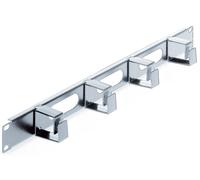 Intellinet 711043 Panel de gestión de cables de 19 pulgadas 1U con anillos de plástico gris