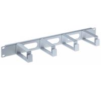 Intellinet 711067 Panel de Gestión de Cables de 19 Pulgadas 1U con Anillos de Plástico Gris