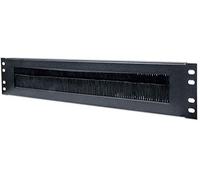 Intellinet 712774 - Pasacables (48,3 cm, 19", 2 UE, con cepillo), color negro